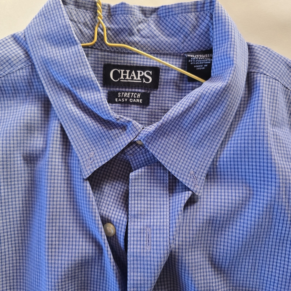 Chaps Blue Checkered Men's Casual Shirt